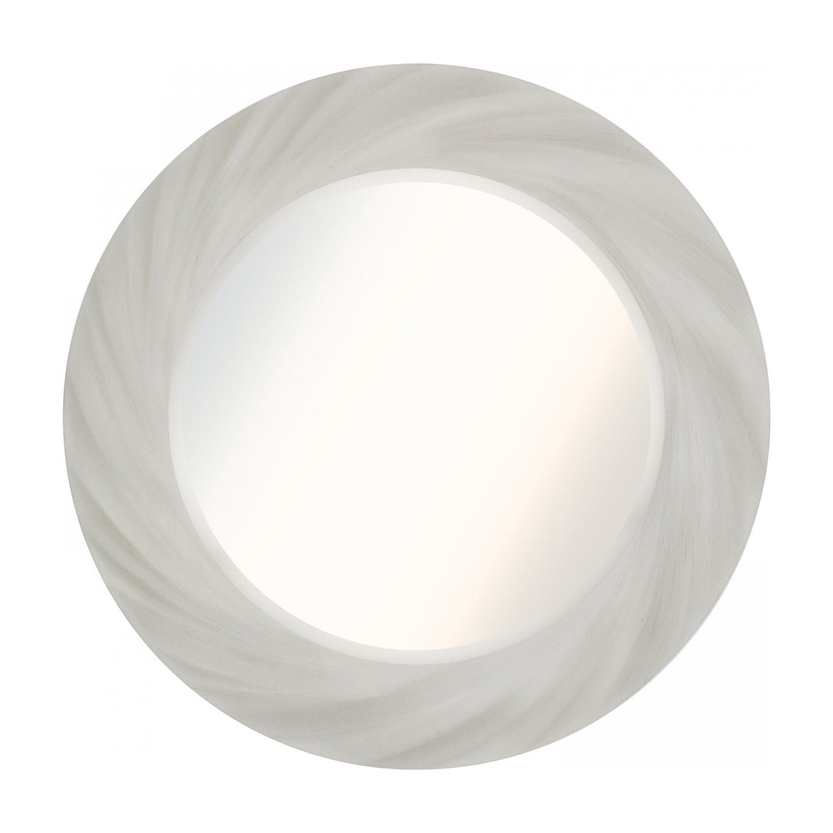 Barley Twist Round Mirror – Off White