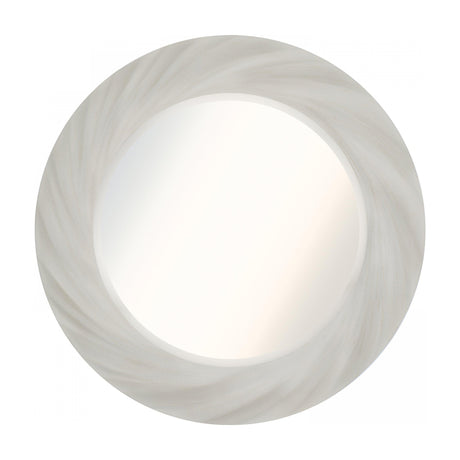Barley Twist Round Mirror – Off White