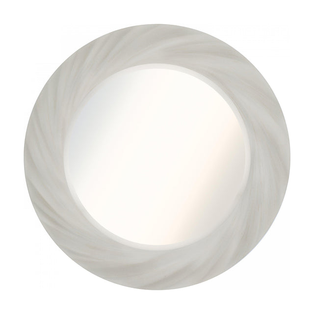 Barley Twist Round Mirror – Off White