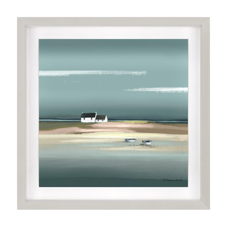 Coastal Cottages Framed Wall Art – Teal