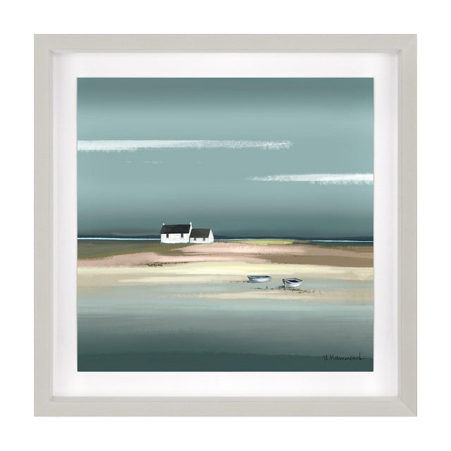 Coastal Cottages Framed Wall Art – Teal