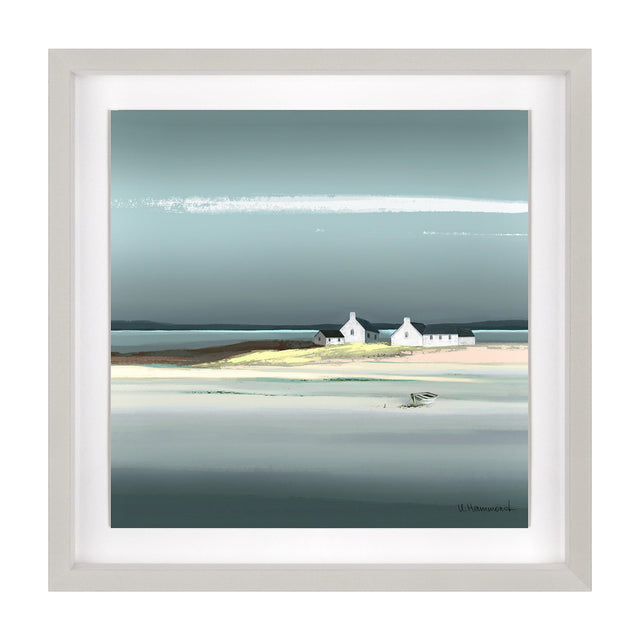 Sapphire Coastal Cottages Framed Art – Teal
