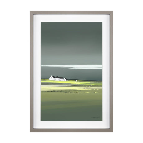 Ethos Framed Coastal Landscape Print – Green
