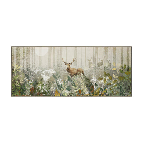 Luna Gaze Framed Canvas – Green