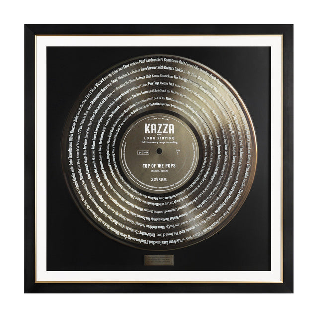 Top of the Pops Gold Disc Framed Art – Gold