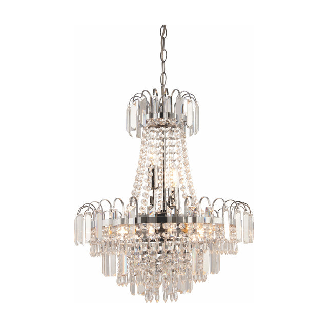 Amadis Crystal Chandelier Pendant Light – Chrome