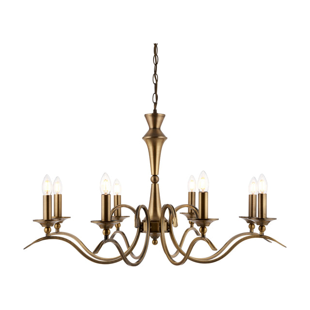 Kora Chandelier 8 Light – Antique Brass