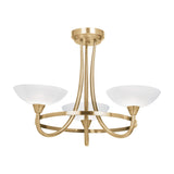 Cagney 3 Light Semi-Flush Ceiling Lamp