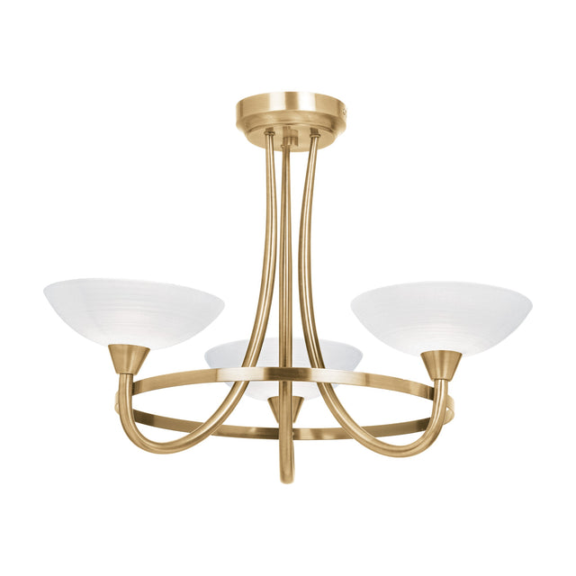 Cagney 3 Light Semi-Flush Ceiling Lamp