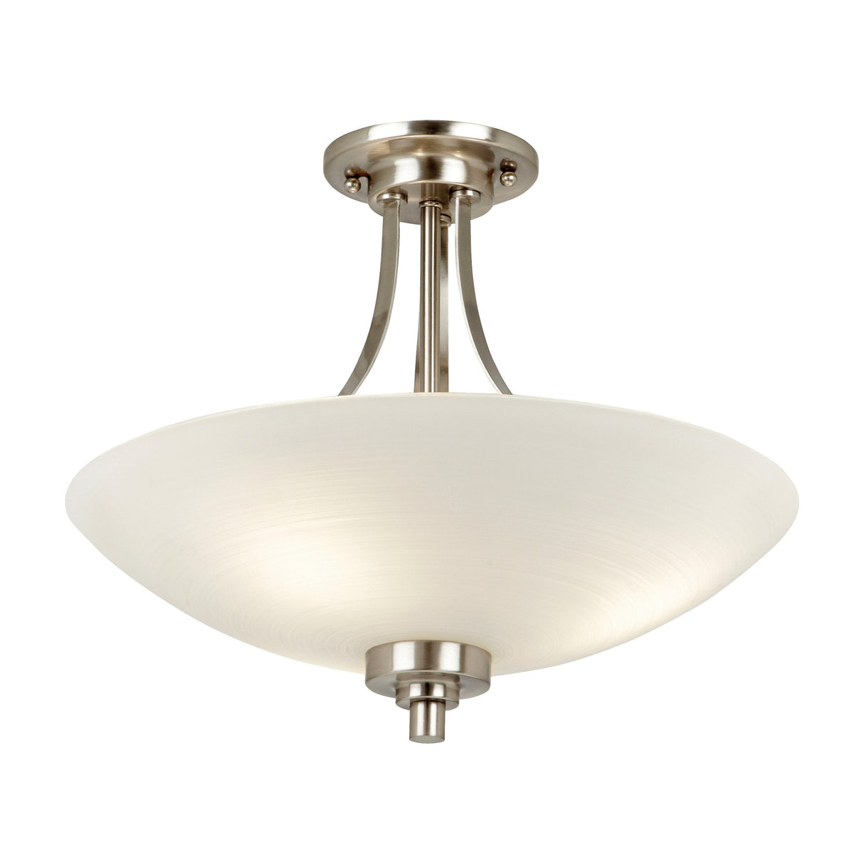 Welles Semi-Flush Ceiling Light – Satin Chrome