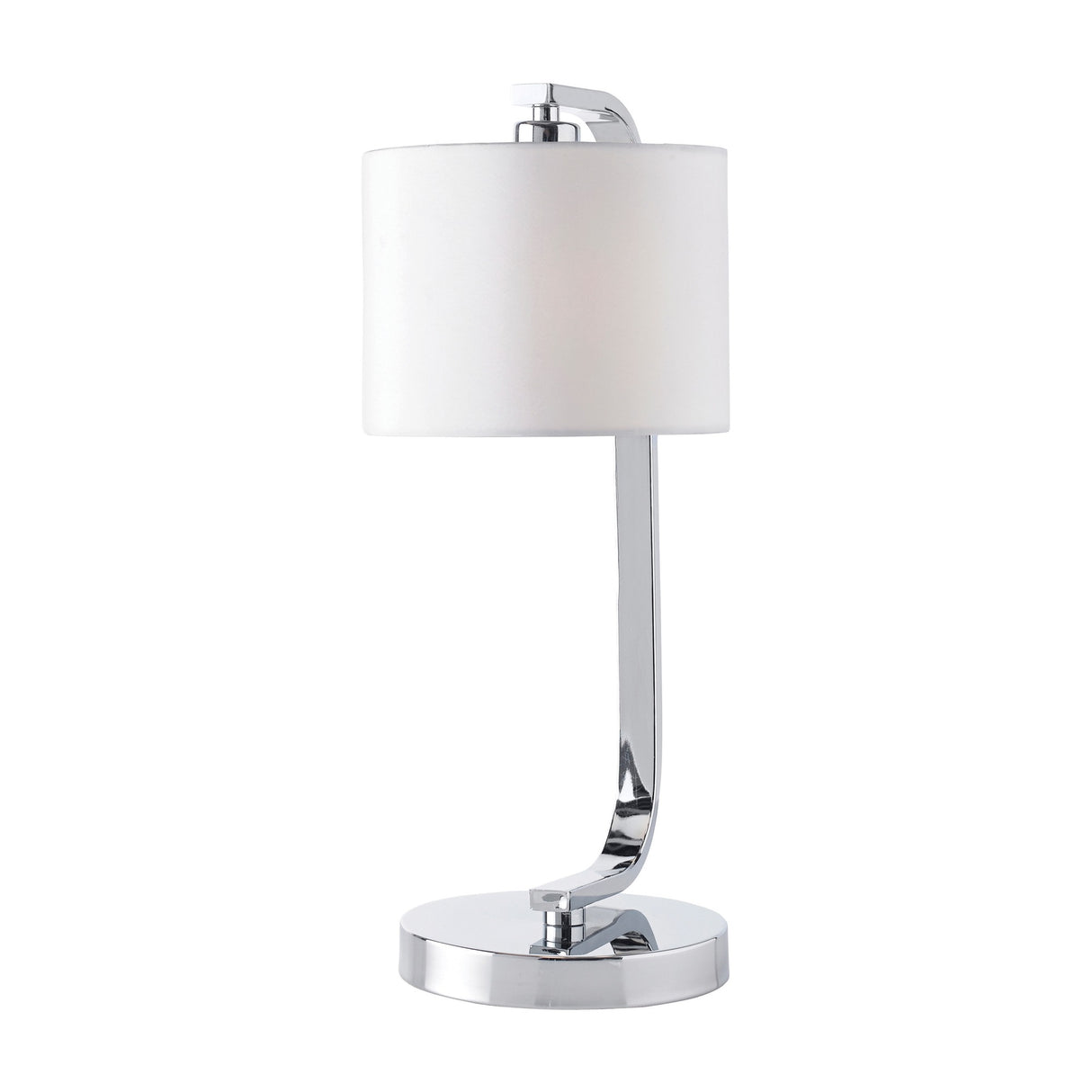 Canning Table Lamp with Fabric Shade – Chrome