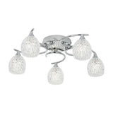 Boyer Glass Semi-Flush Ceiling Light 5 Light