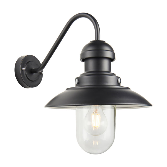 Hereford Fisherman Wall Light – Black