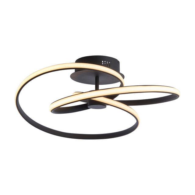 Dune Looped LED Ceiling Light – Black