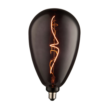 Wisp Oversized LED Filament Bulb E27 4W – Smoked Black