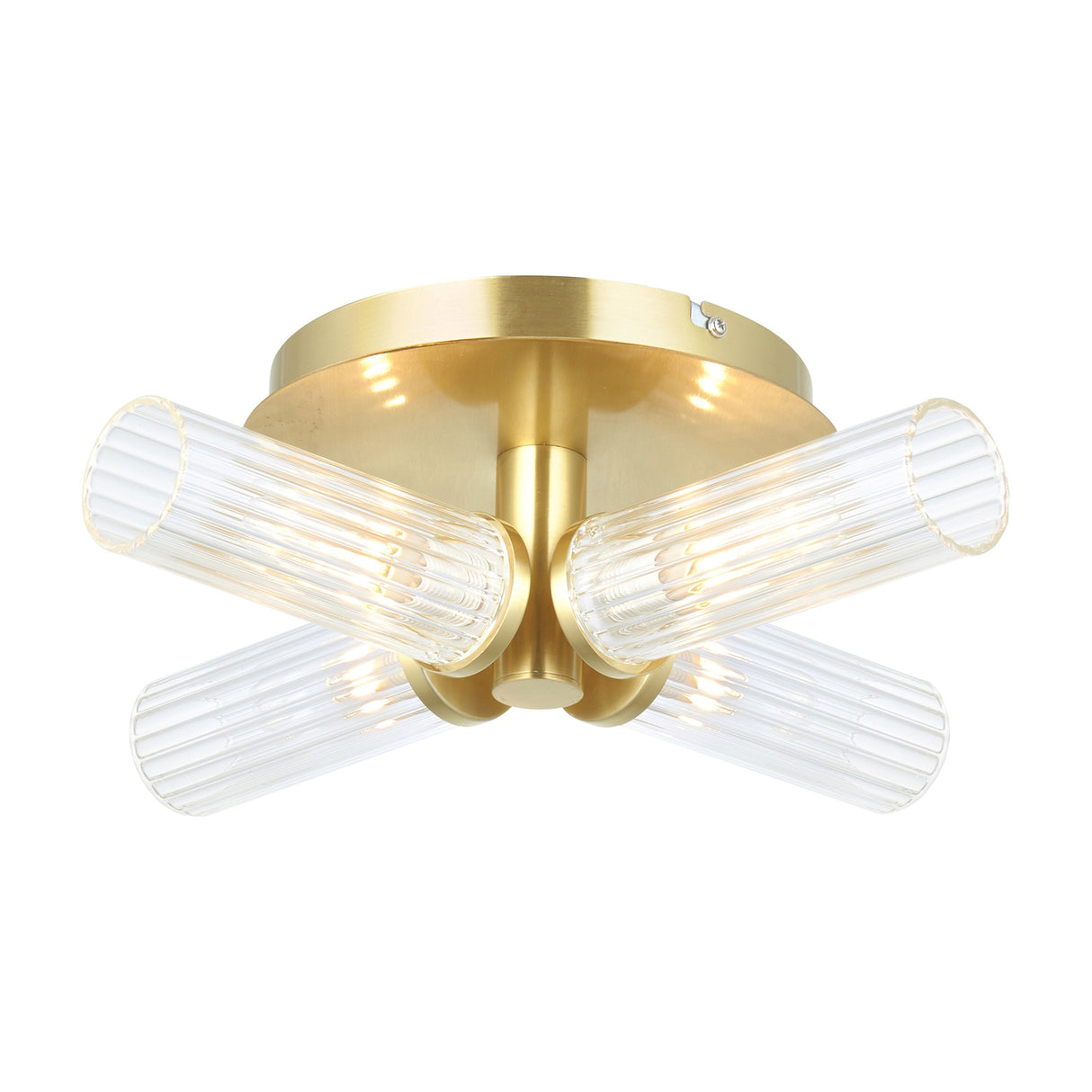 Talo Bathroom 4 Light Semi-Flush Ceiling Light – Brass