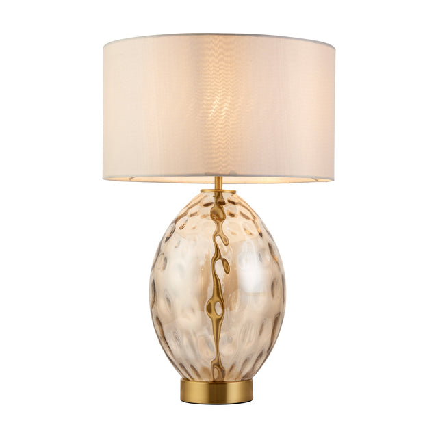 Elin Dimple Glass Table Lamp – Champagne