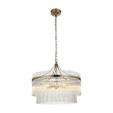 Marietta Glass Rod Pendant 5 Light