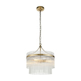 Marietta Glass Rod Tiered Pendant 3 Light