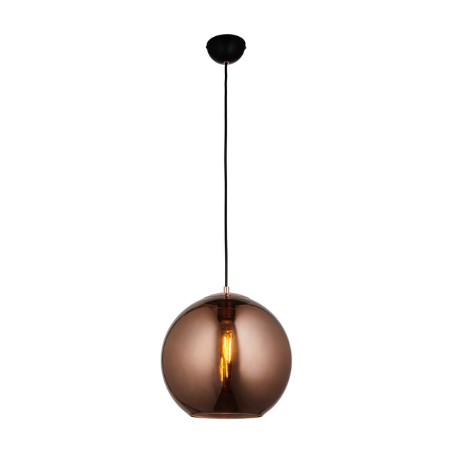 Boli Glass Globe Pendant Light – Copper
