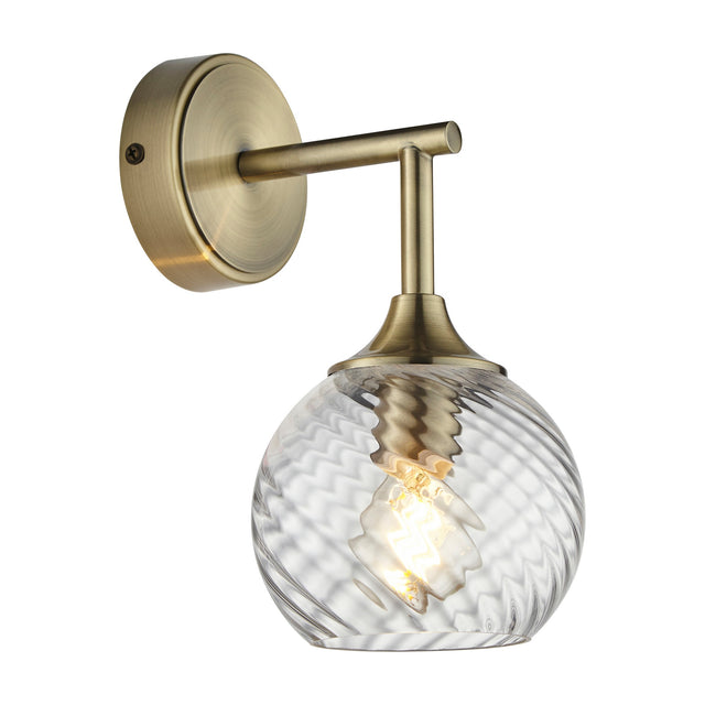 Allegra 1 Wall Light – Antique Brass