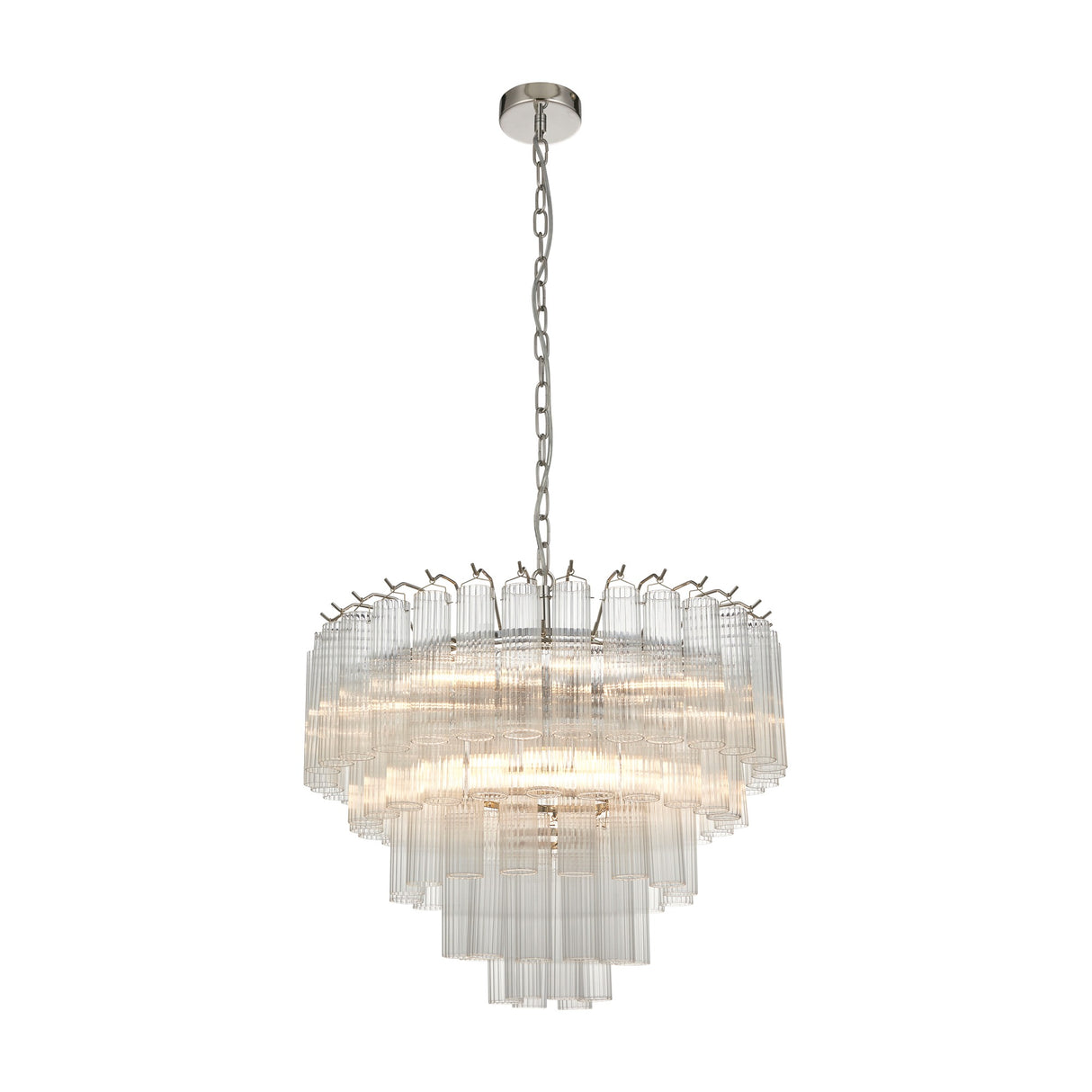 Toulouse Tiered Glass Chandelier 12 Light