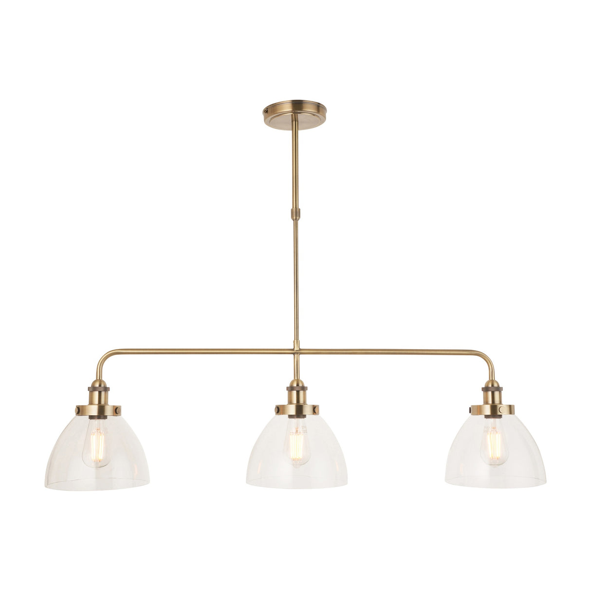 Hansen 3 Light Bar Pendant – Antique Brass