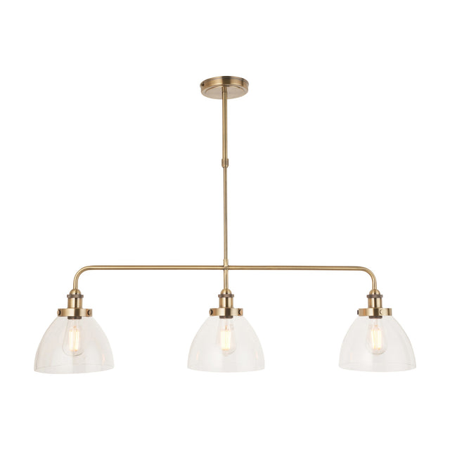 Hansen 3 Light Bar Pendant – Antique Brass