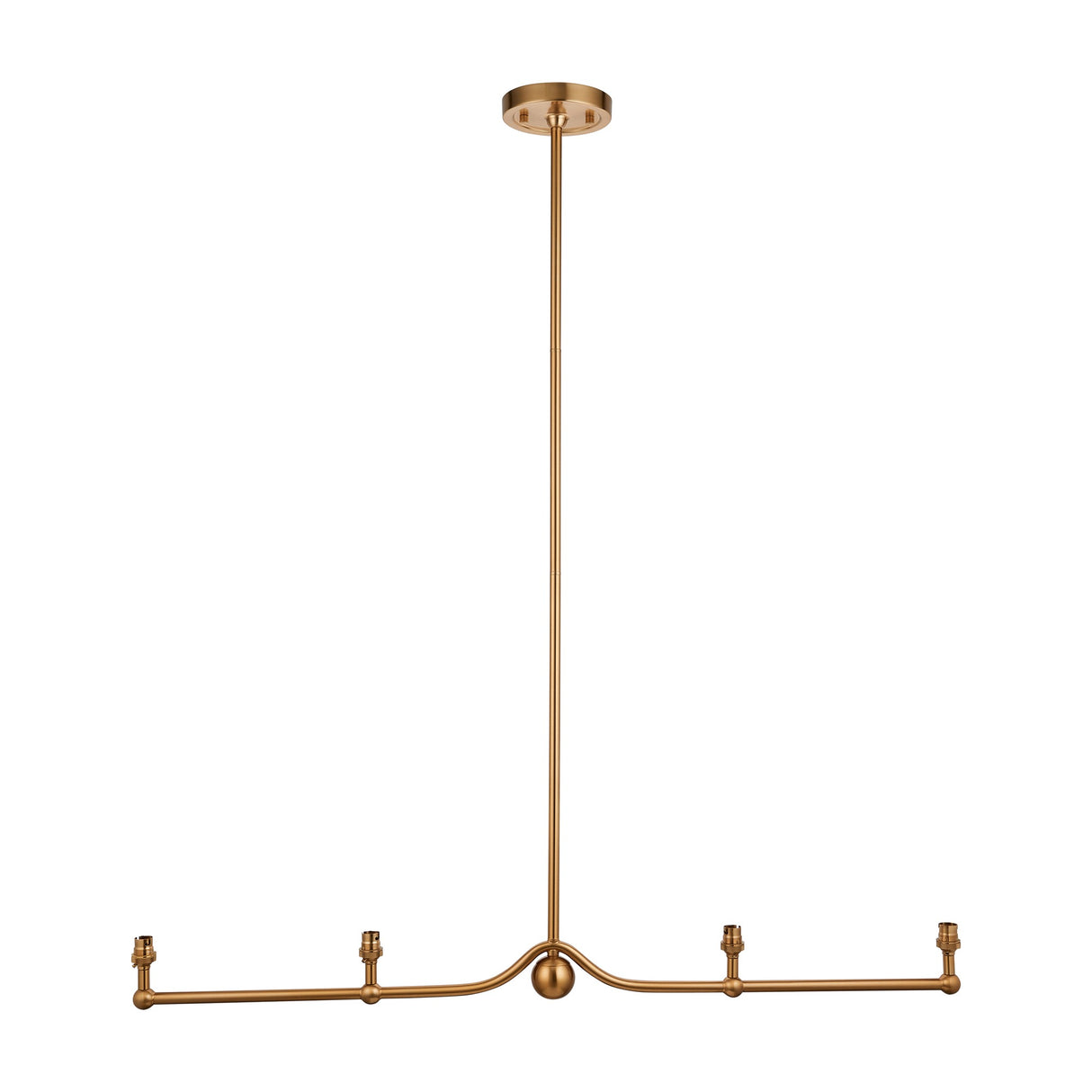 Santiago Linear 4 Light Pendant Fitting – Brushed Brass