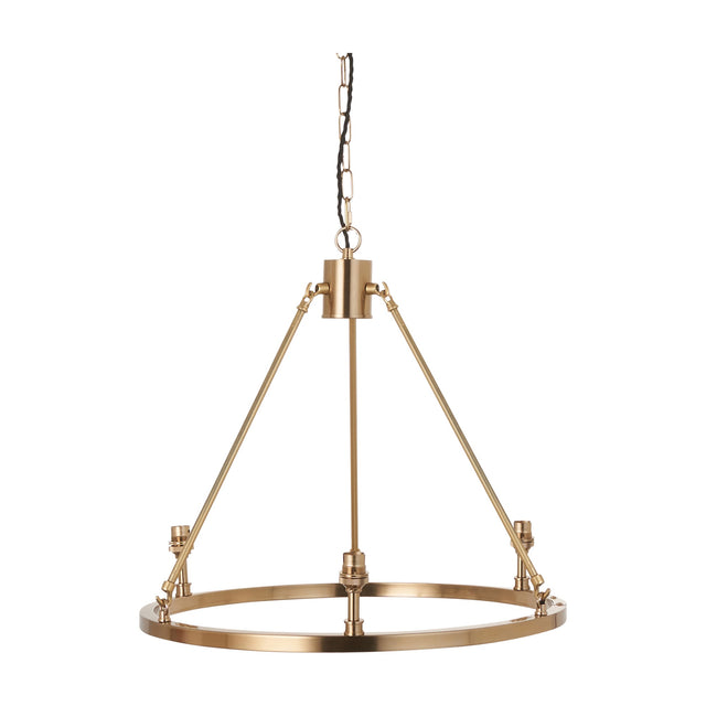 Chester Ring Pendant Light Fitting 3 Light – Aged Brass