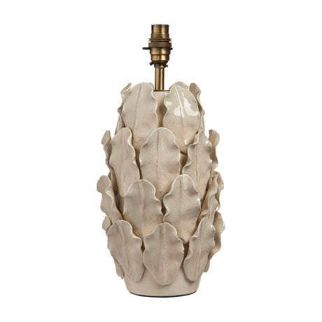 Layered Leaf Ceramic Table Lamp Base