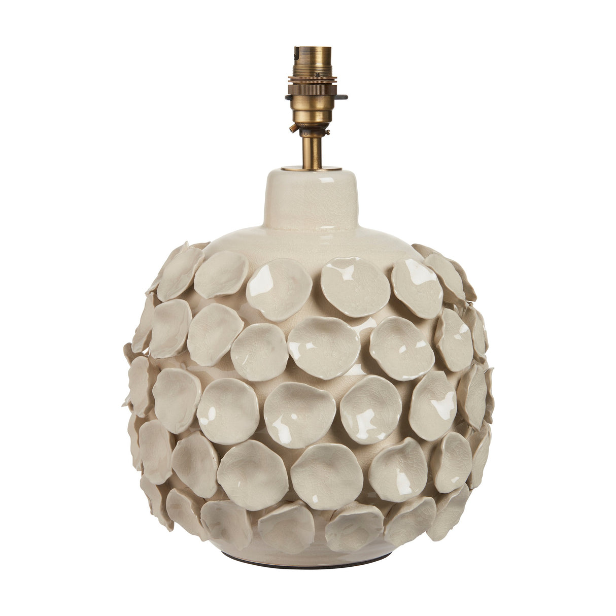 Borello Petal Ceramic Table Lamp Base – Ivory