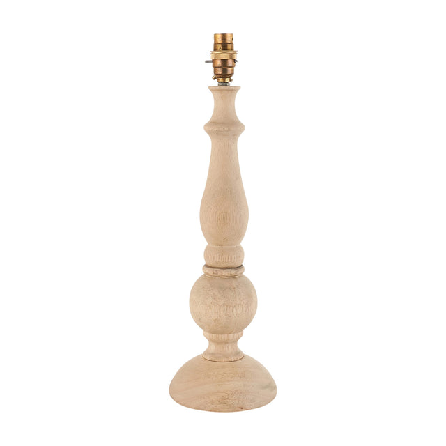 Hidcote Turned Table Lamp Base – Natural