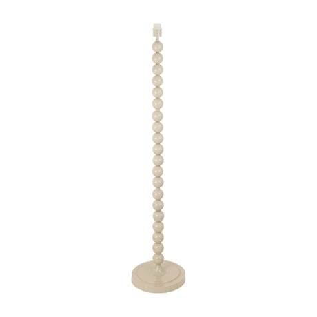 Gallery Direct Higvelle Stacked Ball Floor Lamp Base in Almond White painted steel with round weighted foot, shown on a plain white background.