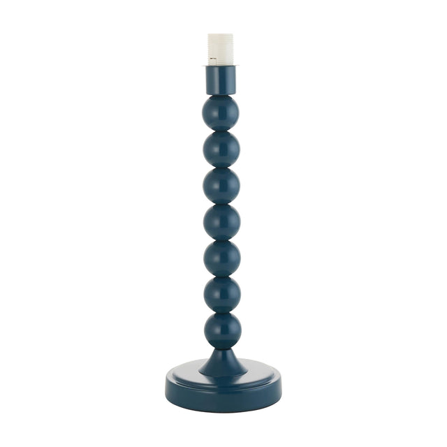 Gallery Direct Higvelle Stacked Ball Table Lamp Base in Marlin Blue, steel with glossy painted finish and E27 fitting, on a plain white background.