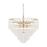 Toulouse Tiered Glass Chandelier 12 Light