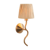 Wriggle Wall Light with Raffia Shade