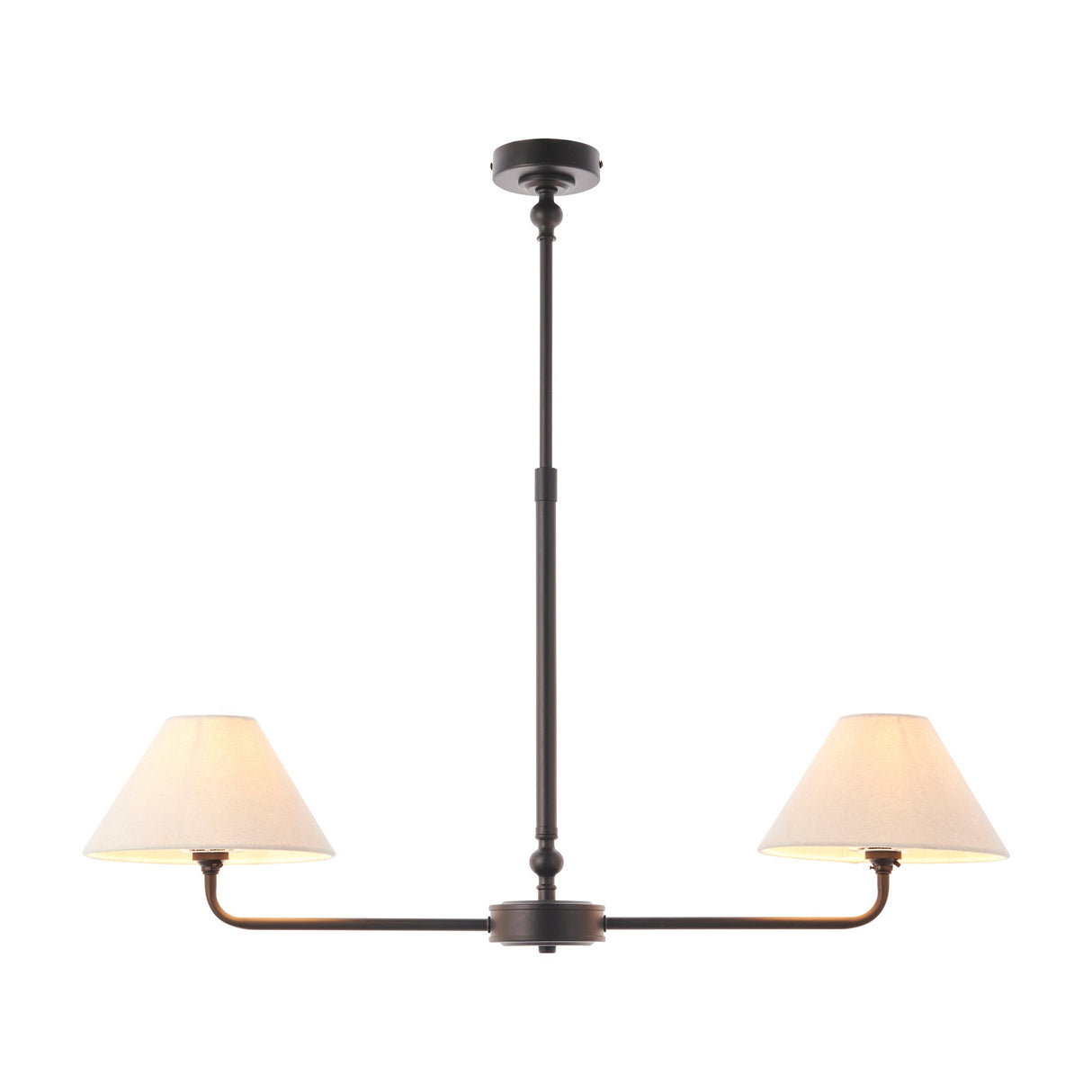 Lille Twin Arm Pendant Light 2 Light – Matt Black