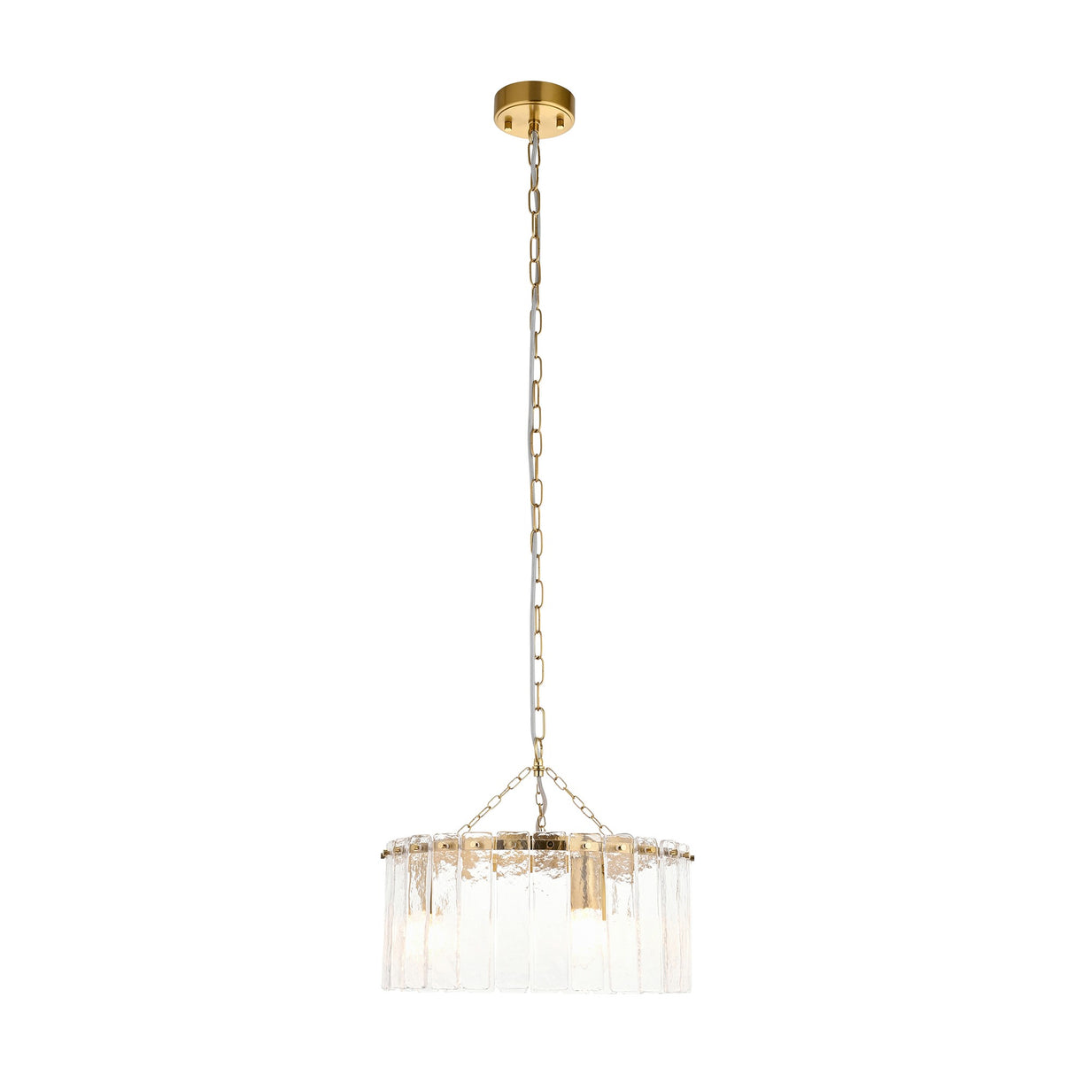 Karine Glass Pendant Light 3 Light – Brass