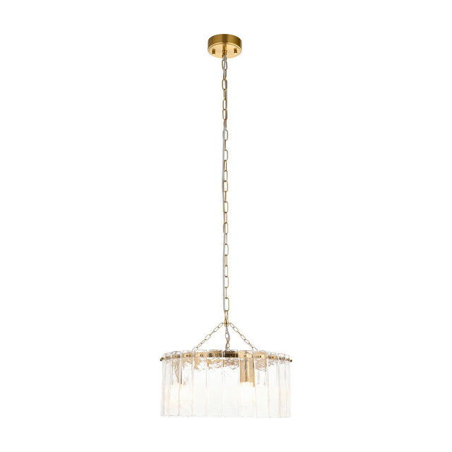 Karine Glass Pendant Light 3 Light – Brass