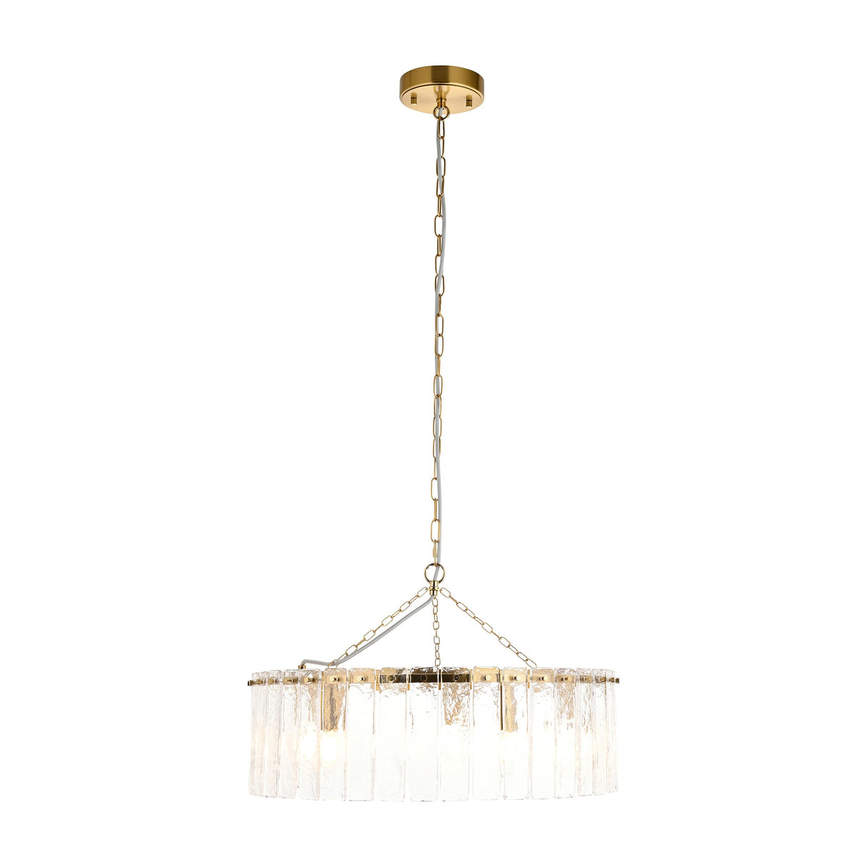 Karine Glass Pendant Light 5 Light – Brass