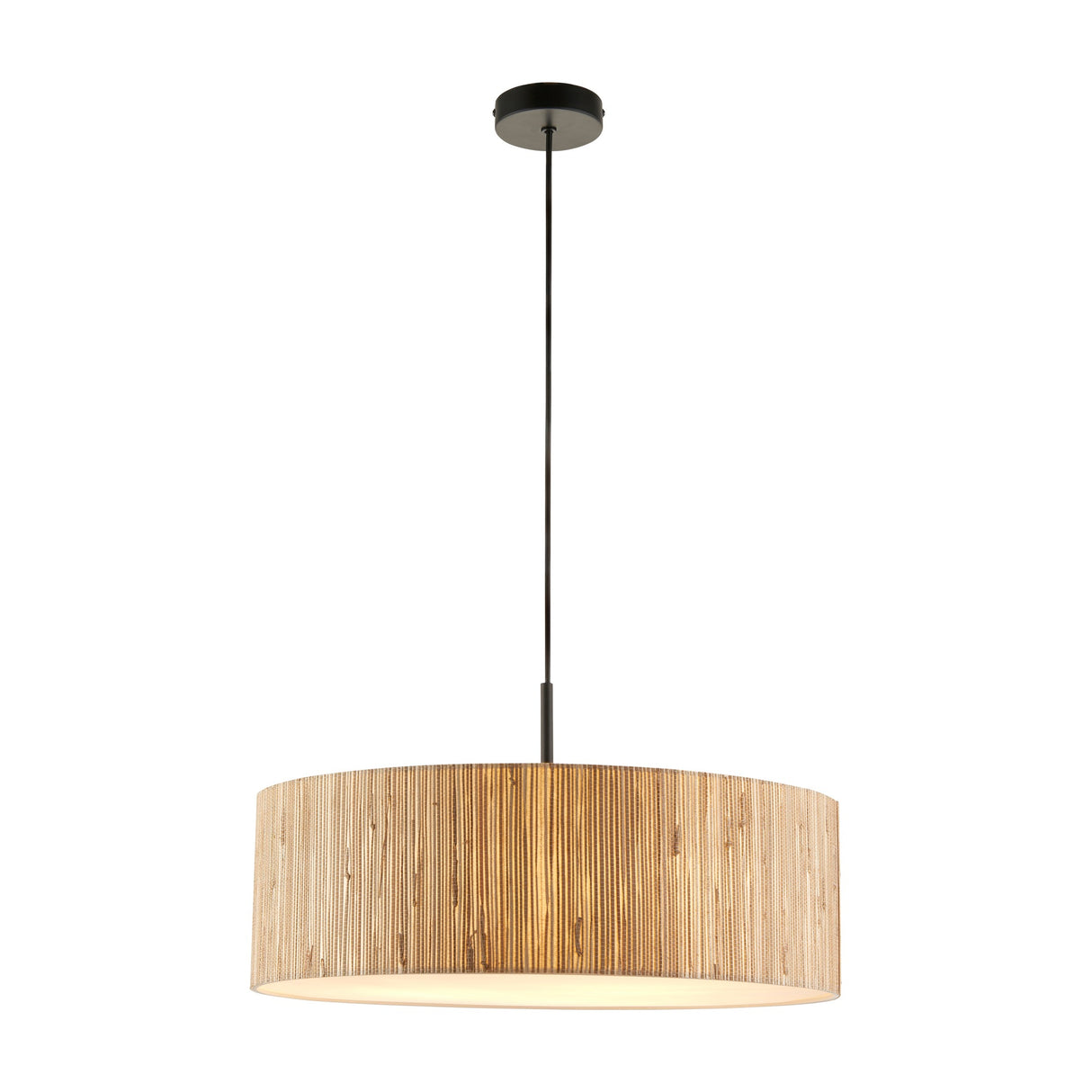 Longshore Seagrass Drum Pendant 3 Light – Natural