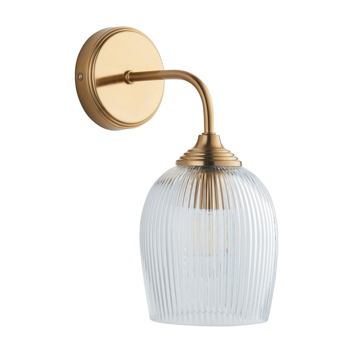 Ashcroft Ribbed Wall Light – Aged Brass