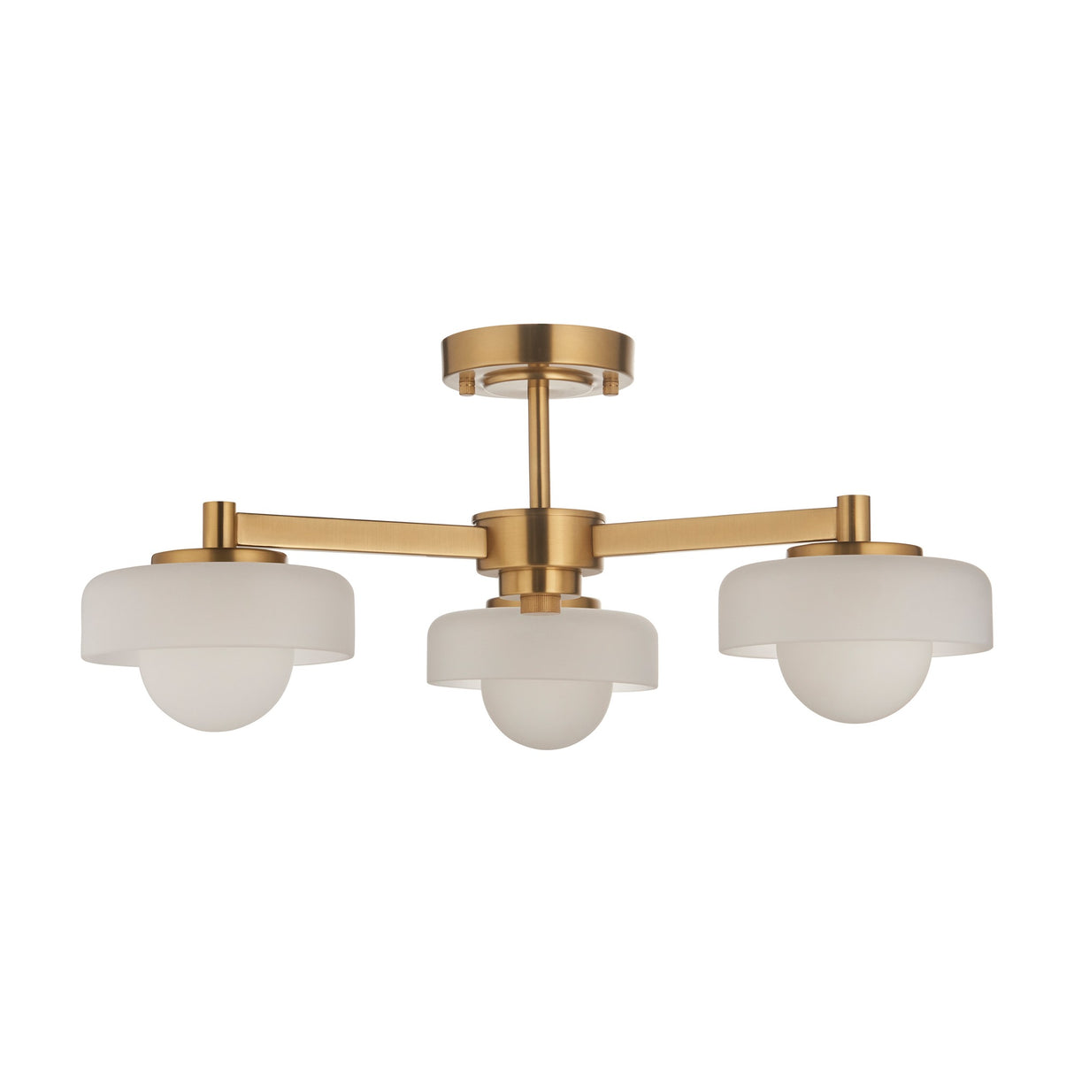 Boss Semi-Flush Ceiling Light 3 Light – Brass