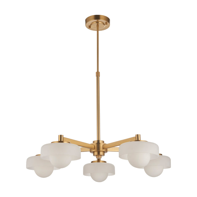 Boss Pendant Light 5 Light – Brushed Aged Brass