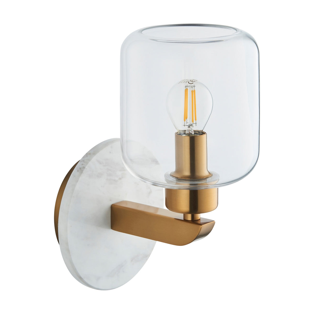 Travi Marble Wall Light – Brass