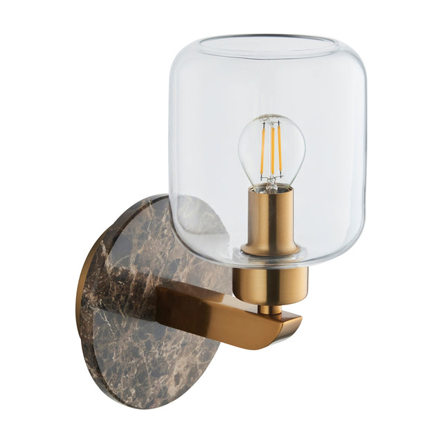 Travi Marble Wall Light – Dark Brown