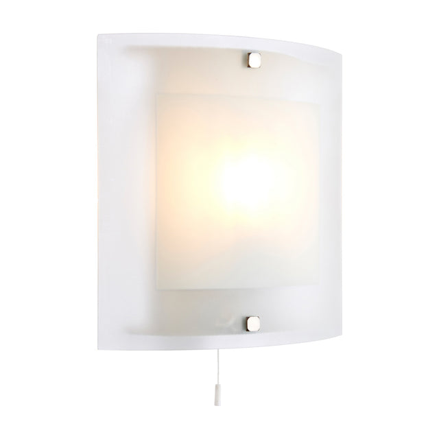 Blake Wall Light with Pull Cord – Frosted White