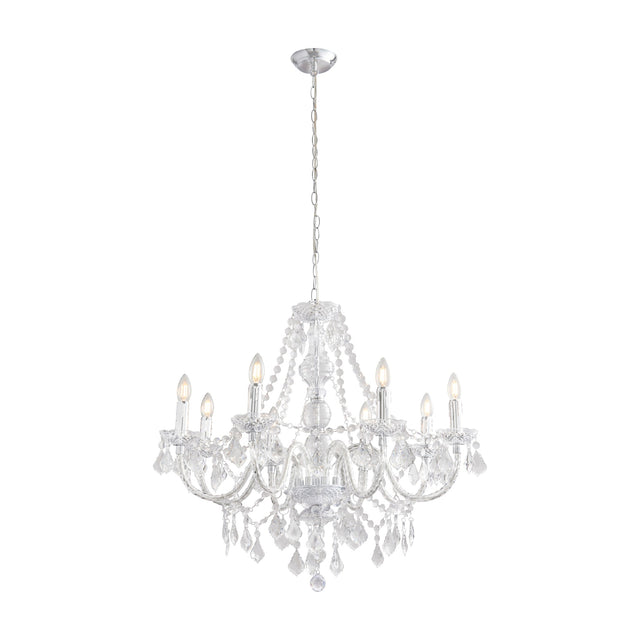 Clarence Crystal-Effect Chandelier 8 Light – Clear