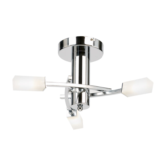 Havana 3 Light Semi-Flush Ceiling Light – Chrome